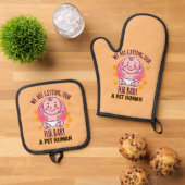 我々は毛皮のベビーをペットの人間にする 鍋つかみ&鍋敷きセット (トップダウン)