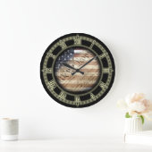 我々は民ヴィンテージ旗の壁時計 ラージ壁時計 (ホーム)