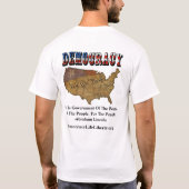 我々は民主主義を第一に考えなければならない Tシャツ (裏面)