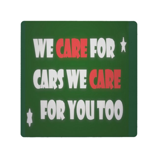 我々は気に車に行く メタルプリント (正面)