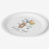 我々は気球の赤ちゃんシャワーを待つことができる ペーパープレート (アングル)