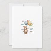 我々は気球の赤ちゃんシャワーを待つことができる 招待状 (裏面)