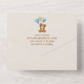 我々は水の色のクマを待つことができる オールインワン招待状 (裏面)