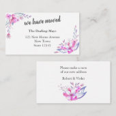 我々は水の色のフローラ新しいアドレスを移動 エンクロージャーカード (正面/裏面)