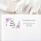 我々は水の色のフローラ新しい差出人住所 ラベル (インサイチュ)