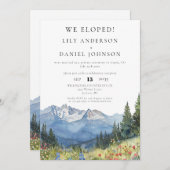 我々は水の色の山の駆け落ち結婚の 招待状 (正面/裏面)