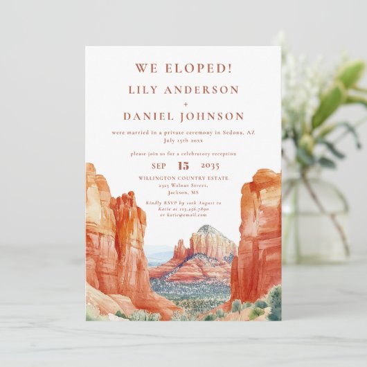 我々は水の色の砂漠の赤い岩の駆け落ち 招待状 (スタンド正面)