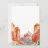 我々は水の色の砂漠の赤い岩の駆け落ち 招待状 (裏面)