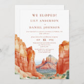 我々は水の色の砂漠の赤い岩の駆け落ち 招待状 (正面/裏面)