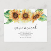 我々は水の色ひまわり移動 案内ポストカード (正面)