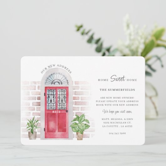 我々は水の色シックな赤いドア移動を移動 案内状 (スタンド正面)