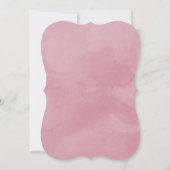 我々は水の色ピンクのフローラの駆結婚け落ち 招待状 (裏面)