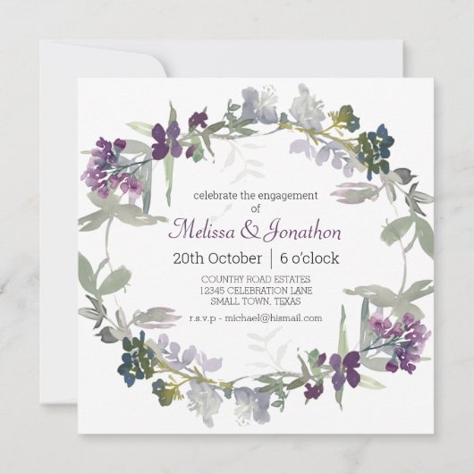 我々は水の色婚約した野花ラベンダー (裏面)