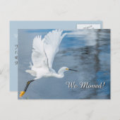 我々は水上を飛んで白い雪の緑を移動した 案内ポストカード (正面/裏面)