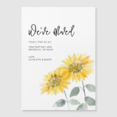 我々は水冷ひまわり動く発表を移動 マグネット招待状 (正面)