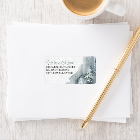 我々は水彩冬の森を移動した ラベル (インサイチュ)