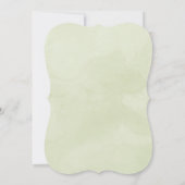 我々は水彩緑の落ち結婚着きを駆け落ち 招待状 (裏面)