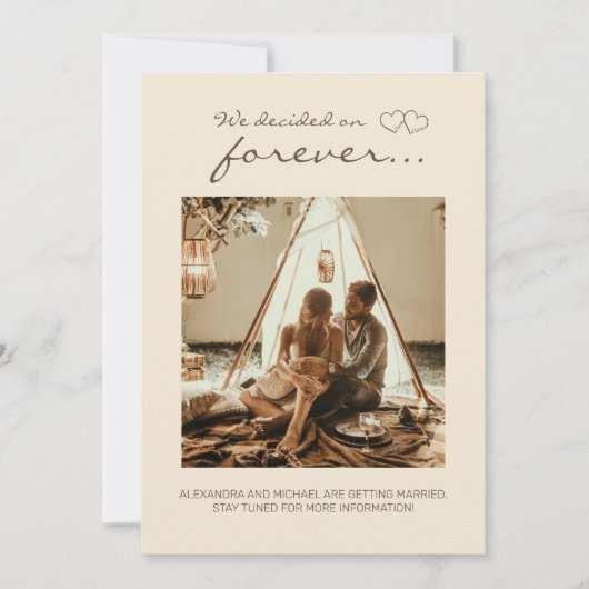 我々は永遠に婚約発表を決めた 招待状 (正面)