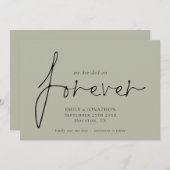 我々は永遠に淡い色のSage日付を保存する決定 セーブザデート (正面/裏面)