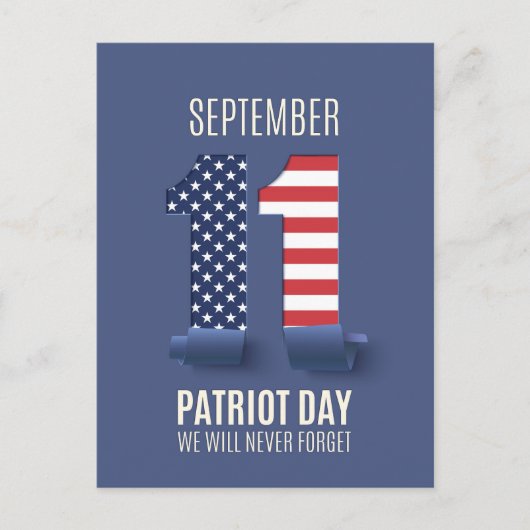 我々は決して911で忘れきない ポストカード (正面)