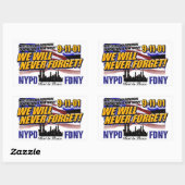 我々は決して911忘れできない 長方形シール (シート)