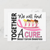 我々は治癒乳がんを見つけるだろう ポストカード (正面/裏面)