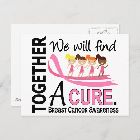 我々は治癒乳がんを見つけるだろう ポストカード (正面/裏面)