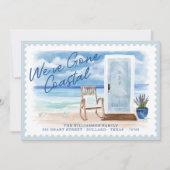 我々は沿岸のビーチ水の色のドアを移動した 案内状 (正面)