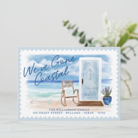 我々は沿岸のビーチ水の色のドアを移動した 案内状 (スタンド正面)