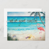 我々は沿岸移動の発表ビーチ 案内ポストカード (正面/裏面)