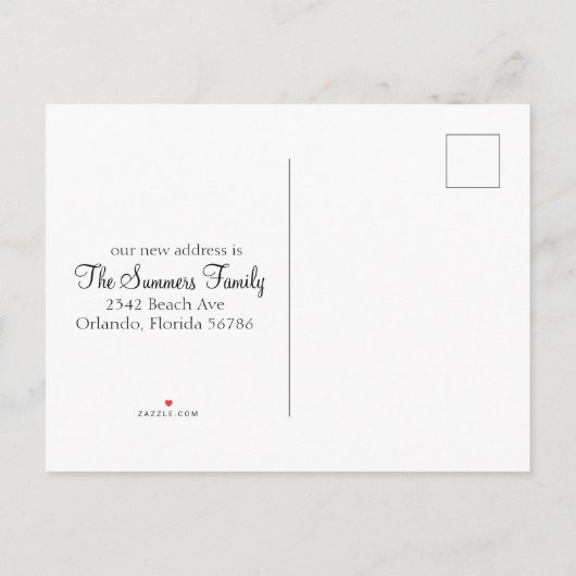 我々は沿岸移動の発表ビーチ 案内ポストカード (裏面)