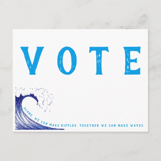 我々は波紋を作る。共に波紋を作る! ポストカード (正面)