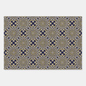 我々は海軍と金ゴールドタイルを見ている ラッピングペーパーシート (正面)