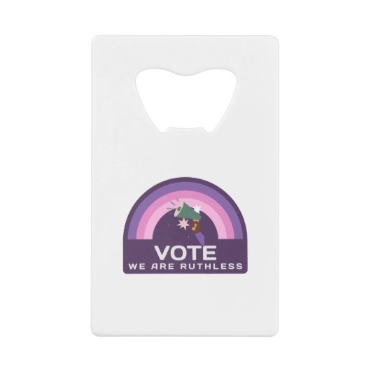我々は無慈悲な投票 クレジットカード栓抜き (正面)