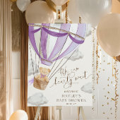 我々は熱気球の赤ちゃんシャワーを待つことができる ポスター