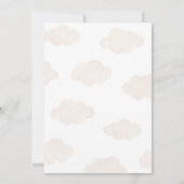 我々は熱気球の赤ちゃんシャワーを待つことができる 招待状 (裏面)