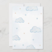 我々は熱気球の赤ちゃんシャワーを待つことができる 招待状 (裏面)