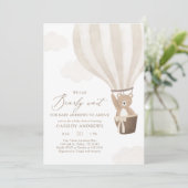 我々は熱気球の赤ちゃんシャワーを待つことができる 招待状 (スタンド正面)