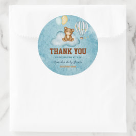 我々は熱気球の赤ちゃんシャワーCla待つことができる ラウンドシール