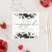 我々は牛婚約したプリントウェスタン婚約パーティ スタンダードカクテルナプキン (インサイチュ)