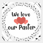 我々は牧師を愛している スクエアシール (正面)