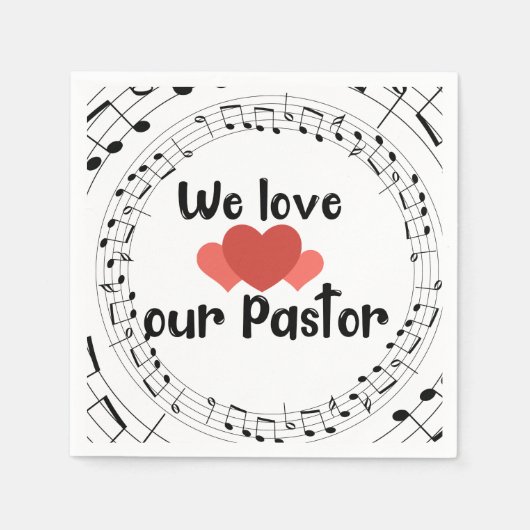 我々は牧師を愛している スタンダードカクテルナプキン (正面)