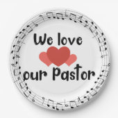 我々は牧師を愛している ペーパープレート (正面)