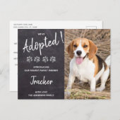 我々は犬の救助の新しいペットを採用した 案内ポストカード (正面/裏面)