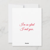 我々は理由のために会った引用文赤ロマンチックバレンタイン シーズンカード (裏面)