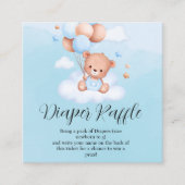 我々は男の子おむつラッフルを待つことができる エンクロージャーカード (正面)