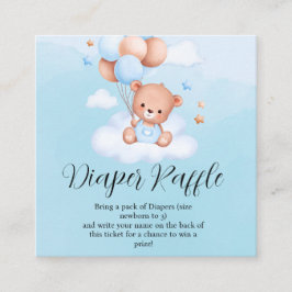 我々は男の子おむつラッフルを待つことができる エンクロージャーカード