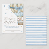 我々は男の子おむつラッフルを心待ちできる エンクロージャーカード (正面/裏面)