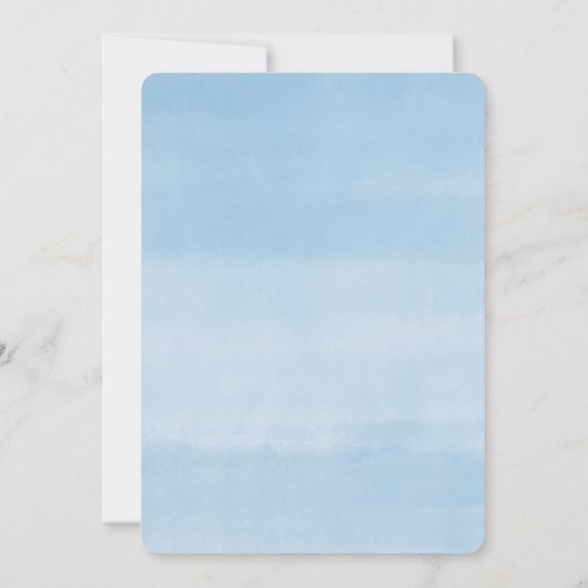 我々は男の子のシャワー気球を待つことができる 招待状 (裏面)