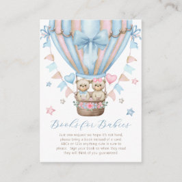 我々は男の子の双子の本のベビーを待つことができる エンクロージャーカード